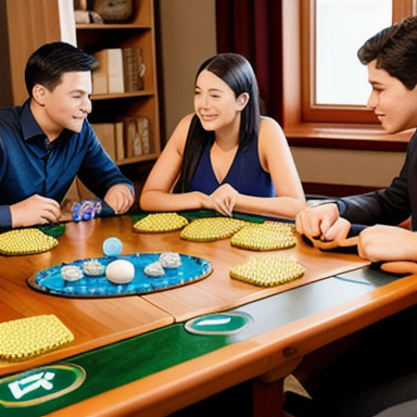 A group of friends playing Catan